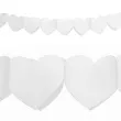 girlanda bibulowa serca biala 11x300 cm 1 szt