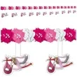 girlanda bocian baby shower rozowa folat 400 cm