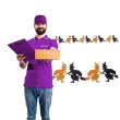 girlanda czarownice na miotlach czarno pomaranczowa widmann 300 cm