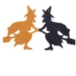 girlanda czarownice na miotlach czarno pomaranczowa widmann 300 cm