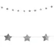 girlanda gwiazdki srebrne metaliczne partydeco 360 cm