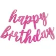 girlanda happy birthday dwuczesciowa rozowa unique 84 cm