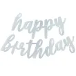girlanda happy birthday dwuczesciowa srebrna unique 83 cm