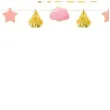 girlanda hello world chmurki i gwiazdki zloto rozowy amscan 176 8 cm