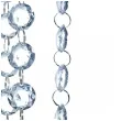 girlanda krysztalowa bezbarwny 18 mm 100 cm