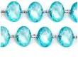 girlanda krysztalowa turkusowa 18 mm 100 cm