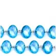 girlanda krysztalowa turkusowa ciemna 18 mm 100 cm