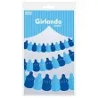 girlanda papierowa butelka ze smoczkiem blekitna 360 cm
