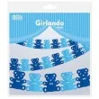 girlanda papierowa misie niebieska 360 cm