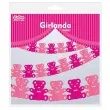 girlanda papierowa misie rozowa 360 cm