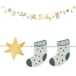 girlanda papierowa oh baby dzieciece symbole mix partydeco 250 cm