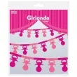 girlanda papierowa smoczki rozowa 360 cm