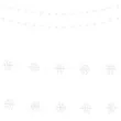 girlanda sniezynki biala partydeco 180 cm