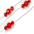 girlanda z koralikami bordowy dlugosc 180 cm 1 szt