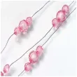 girlanda z koralikami rozowa dlugosc 180 cm 1 szt