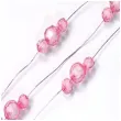 girlanda z koralikami rozowa dlugosc 180 cm 1 szt