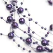 girlandy perlowe fioletowe 1 3 m 5 szt