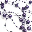 girlandy perlowe fioletowe 1 3 m 5 szt