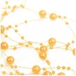 girlandy perlowe pomaranczowy partydeco 130cm 5 szt