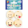 glowki drewniane emotki aliga 25mm 4 szt