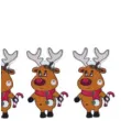 guziki kreatywne reniferki brazowe titanum 10 szt