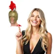 helm rzymianin z pioropuszem zloty smiffys