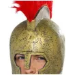 helm rzymianin z pioropuszem zloty smiffys