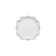 jednorazowe naczynia talerzyki papierowe ornament bialo zlote komunia chrzest wesele 26 cm x6
