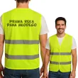 kamizelka odblaskowa ze smiesznym nadrukiem z napisem prawa reka pana mlodego na prezent impreze