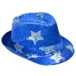 kapelusz cekiny gwiazda niebieski arpex
