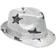kapelusz cekiny gwiazda srebrny arpex