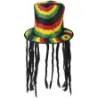 kapelusz cylinder rasta z dredami boland
