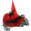 kapelusz czarownica deluxe z woalka czerwony arpex