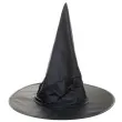 kapelusz czarownica gladki czarny czakos