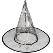 kapelusz czarownica przezroczysty srebrny czakos
