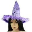kapelusz czarownica z pajakiem fioletowy
