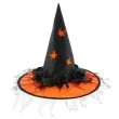 kapelusz czarownica z rozami pomaranczowy