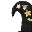 kapelusz czarownicy zlote gwiazdki czarny godan