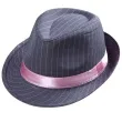 kapelusz fedora w paski szary widmann