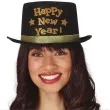 kapelusz happy new year sylwester czarno zloty guirca