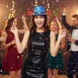 kapelusz happy new year sylwester niebiesko srebrny godan