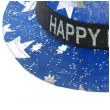 kapelusz happy new year sylwester niebiesko srebrny godan