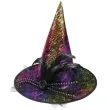 kapelusz holograficzna czarownica z woalka boland