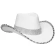 kapelusz kowboj cekiny bialy boland