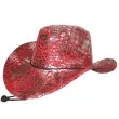 kapelusz kowboj wezowy czerwony