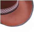 kapelusz kowbojski z ozdobnym paskiem brazowy partytino