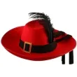 kapelusz muszkieter czerwony partytino