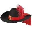kapelusz muszkietera z czerwonym piorkiem boland