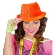 kapelusz neon fedora pomaranczowy widmann