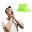 kapelusz neon fedora zielony funny fashion